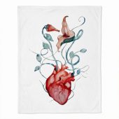 Pink Floyd Fleece Blanket - The Wall Flower Heart What shall we do now