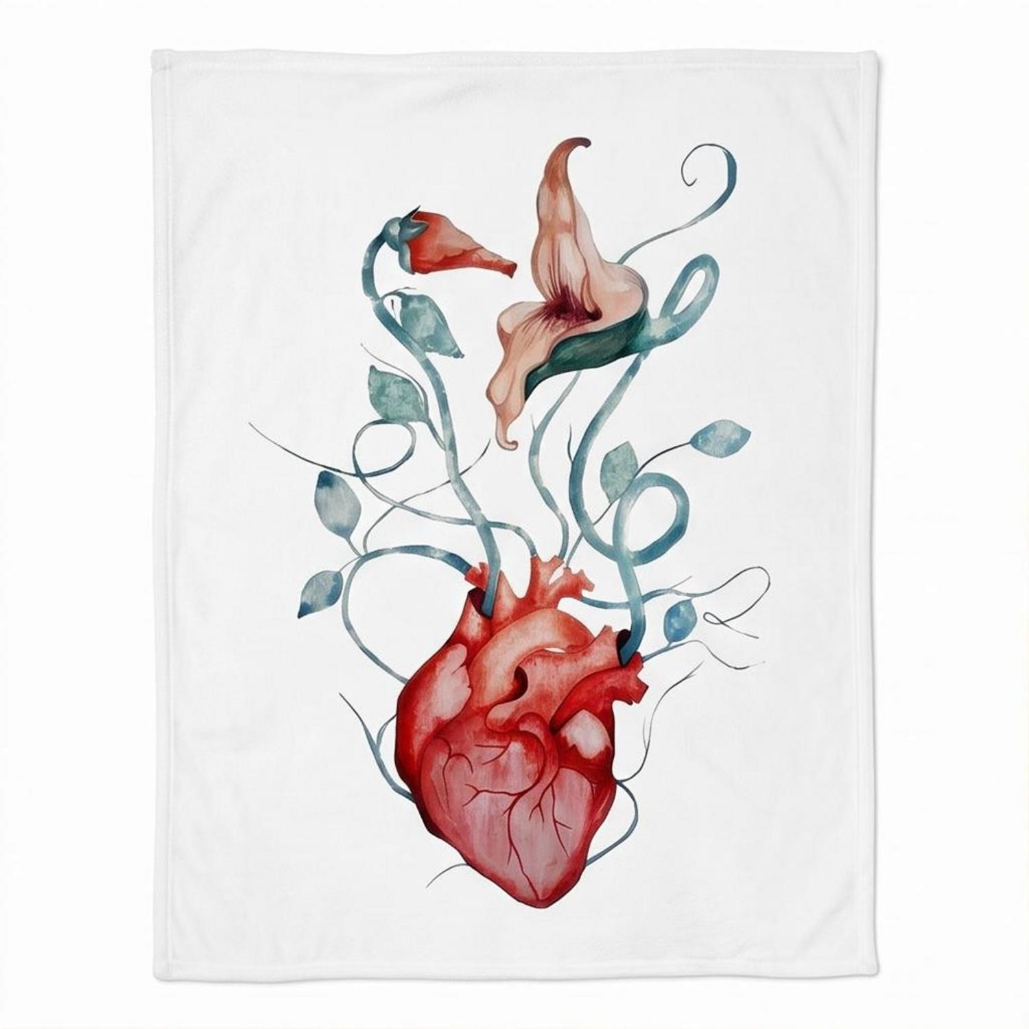 Pink Floyd Fleece Blanket - The Wall Flower Heart What shall we do now Pink Floyd Fleece Blanket - The Wall Flower Heart What shall we do now