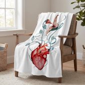 Pink Floyd Fleece Blanket - The Wall Flower Heart What shall we do now Pink Floyd Fleece Blanket - The Wall Flower Heart What shall we do now
