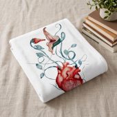 Pink Floyd Fleece Blanket - The Wall Flower Heart What shall we do now Pink Floyd Fleece Blanket - The Wall Flower Heart What shall we do now