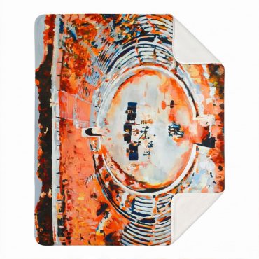 Pink Floyd Fleece Blanket - This is where the magic happens Pink Floyd in Pompeii Painting