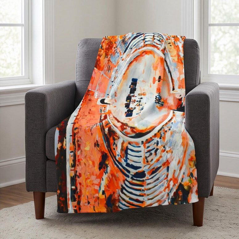 Pink Floyd Fleece Blanket - This is where the magic happens Pink Floyd in Pompeii Painting
