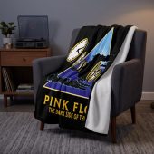 Pink Floyd Fleece Blanket - Time Dark Side Of The Moon Pink Floyd Fleece Blanket - Time Dark Side Of The Moon