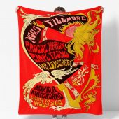 Pink Floyd Fleece Blanket - Vintage Concert Poster from Fillmore Auditorium Pink Floyd Fleece Blanket - Vintage Concert Poster from Fillmore Auditorium