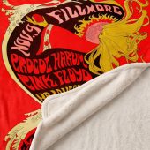 Pink Floyd Fleece Blanket - Vintage Concert Poster from Fillmore Auditorium Pink Floyd Fleece Blanket - Vintage Concert Poster from Fillmore Auditorium