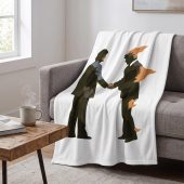Pink Floyd Fleece Blanket - Wish You Were Here Burning Man Pink Floyd Fleece Blanket - Wish You Were Here Burning Man