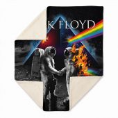 Pink Floyd Fleece Blanket - Wish You Were Here DSOTM Astronaut Handshake Pink Floyd Fleece Blanket - Wish You Were Here DSOTM Astronaut Handshake