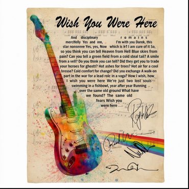 Pink Floyd Fleece Blanket - Wish You Were Here Pink Floyd Sign Guitar Pink Floyd Fleece Blanket - Wish You Were Here Pink Floyd Sign Guitar
