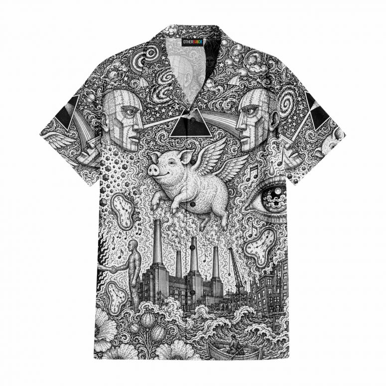 Pink Floyd Hawaiian - Doodle Dark Side Of The Moon x Animals x Division Bell