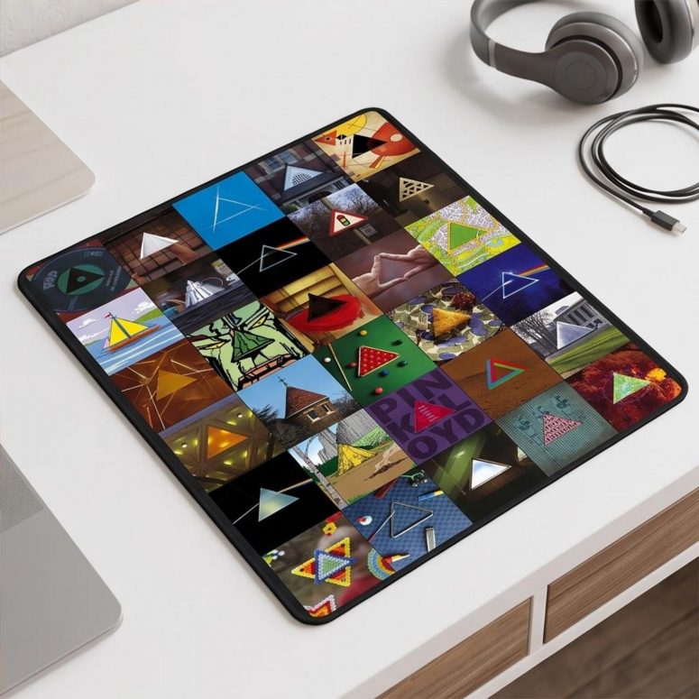 Pink Floyd Mousepad - Album Dark Side Of The Moon Collage