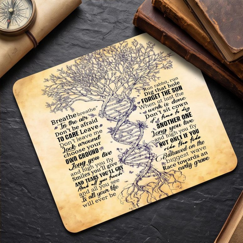 Pink Floyd Mousepad - Breathe Lyrics