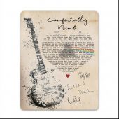 Pink Floyd Mousepad - Comfortably Numb Lyrics Band Signatures