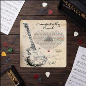 Pink Floyd Mousepad - Comfortably Numb Lyrics Band Signatures