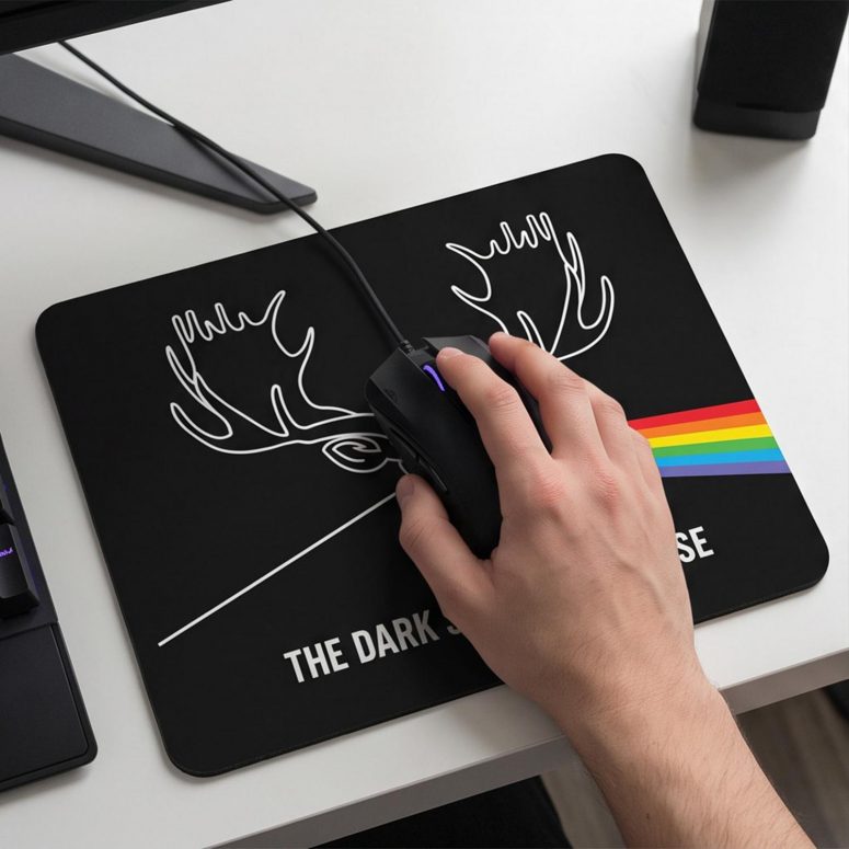 Pink Floyd Mousepad - Dark Side Of The Moose Pink Floyd Mousepad - Dark Side Of The Moose