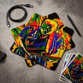 Pink Floyd Mousepad - David Gilmour Legend Abstract Art Pink Floyd Mousepad - David Gilmour Legend Abstract Art
