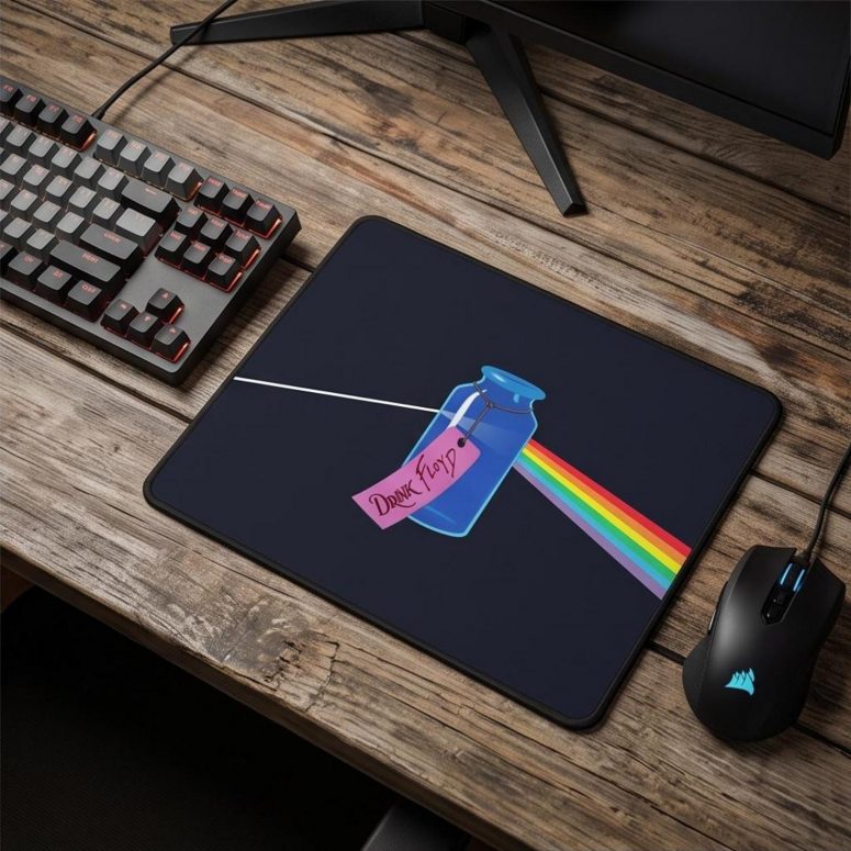 Pink Floyd Mousepad - Drink Floyd Alice in Wonderland Meets TDSOTM Pink Floyd Mousepad - Drink Floyd Alice in Wonderland Meets TDSOTM