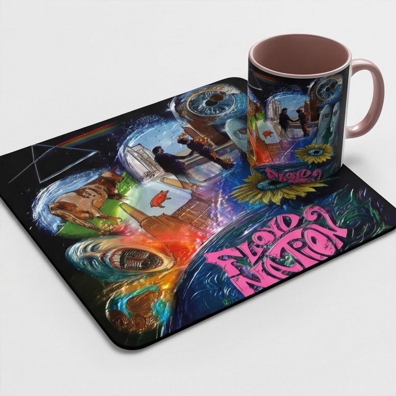 Pink Floyd Mousepad - DSOTM WYWH Animals Album Collage oil painting Pink Floyd Mousepad - DSOTM WYWH Animals Album Collage oil painting