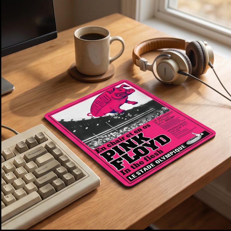 Pink Floyd Mousepad - En Chair Et En Os Le Stade Olympique In The Flesh Concert