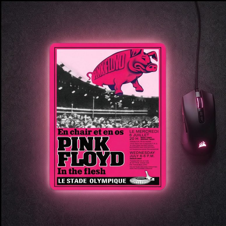 Pink Floyd Mousepad - En Chair Et En Os Le Stade Olympique In The Flesh Concert