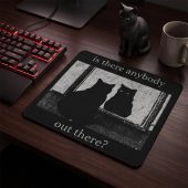 Pink Floyd Mousepad - Is There Any Body Out There Funny Witchy Cat