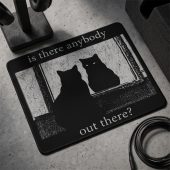 Pink Floyd Mousepad - Is There Any Body Out There Funny Witchy Cat