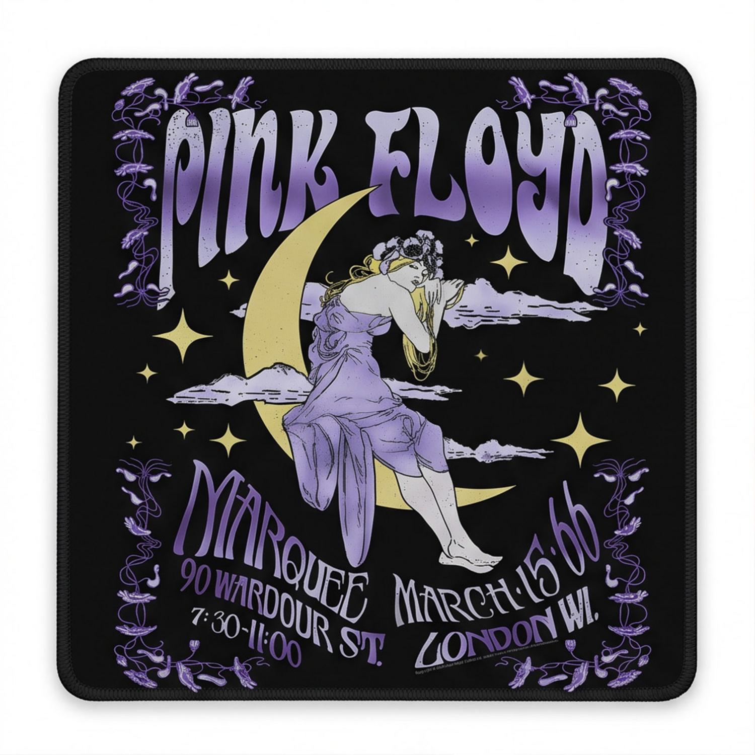 Pink Floyd Mousepad - Moon Girl Marquee March 15 66 London Pink Floyd Mousepad - Moon Girl Marquee March 15 66 London