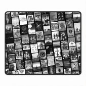 Pink Floyd Mousepad - Pink Floyd Artwork Poster Collage Black White