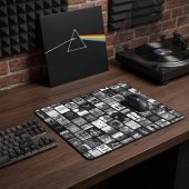 Pink Floyd Mousepad - Pink Floyd Artwork Poster Collage Black White Pink Floyd Mousepad - Pink Floyd Artwork Poster Collage Black White