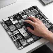 Pink Floyd Mousepad - Pink Floyd Artwork Poster Collage Black White