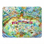 Pink Floyd Mousepad - Pink Floyd in concert at Pompeii Watercolor