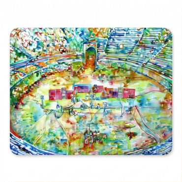 Pink Floyd Mousepad - Pink Floyd in concert at Pompeii Watercolor Pink Floyd Mousepad - Pink Floyd in concert at Pompeii Watercolor