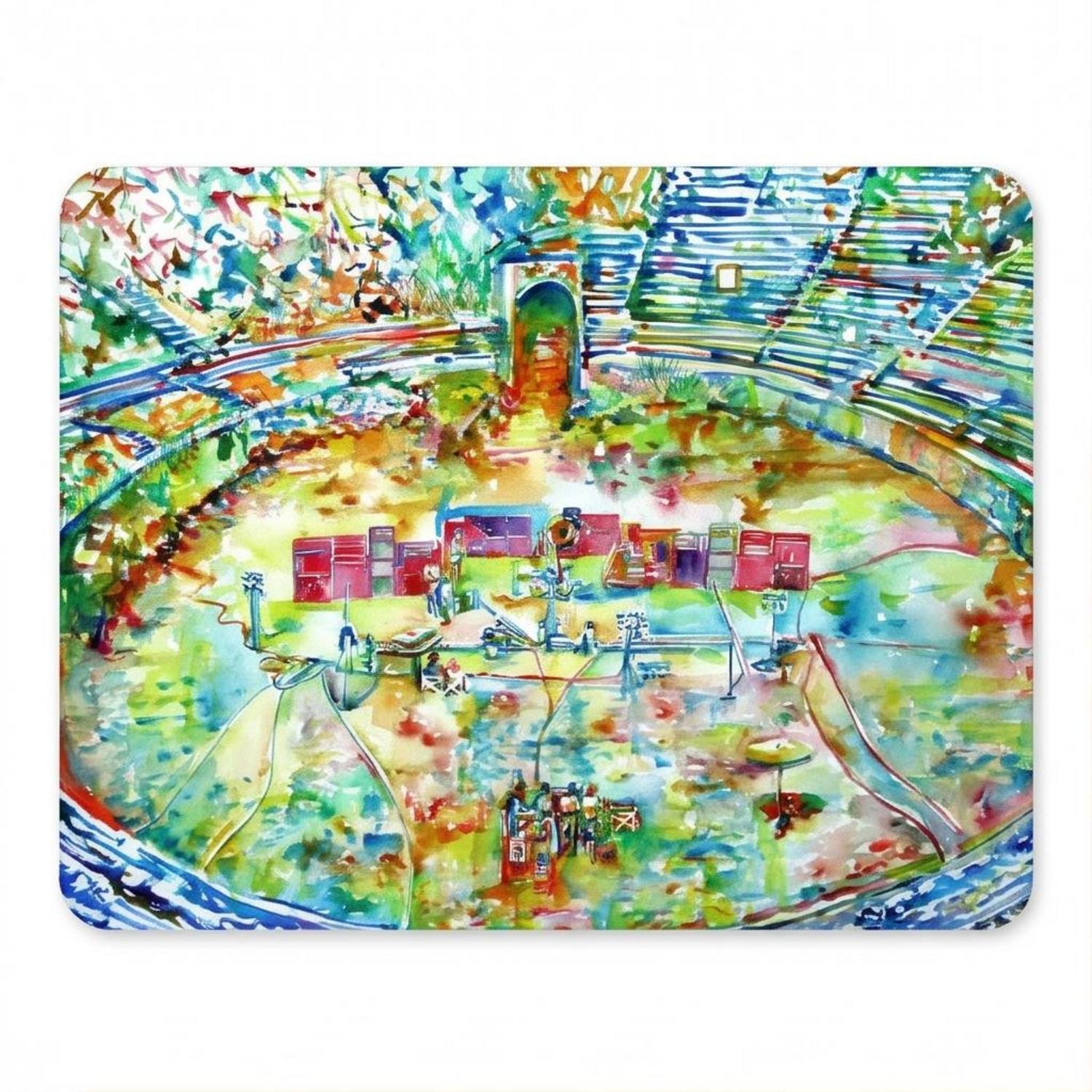 Pink Floyd Mousepad - Pink Floyd in concert at Pompeii Watercolor Pink Floyd Mousepad - Pink Floyd in concert at Pompeii Watercolor
