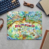 Pink Floyd Mousepad - Pink Floyd in concert at Pompeii Watercolor Pink Floyd Mousepad - Pink Floyd in concert at Pompeii Watercolor