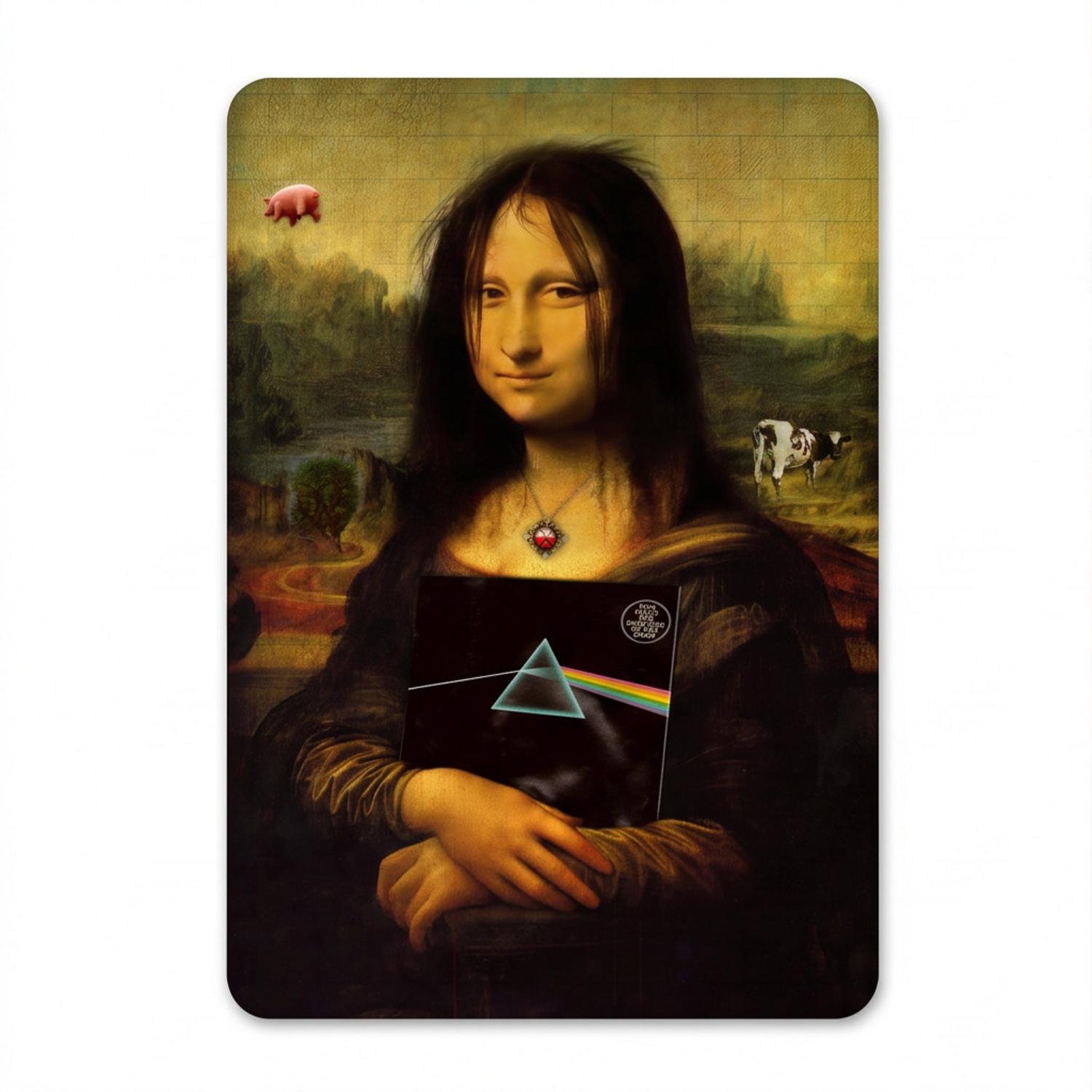 Pink Floyd Mousepad - TDSOTM Vinyl Disk Animals Atom Heart Mother Monalisa Parody Pink Floyd Mousepad - TDSOTM Vinyl Disk Animals Atom Heart Mother Monalisa Parody