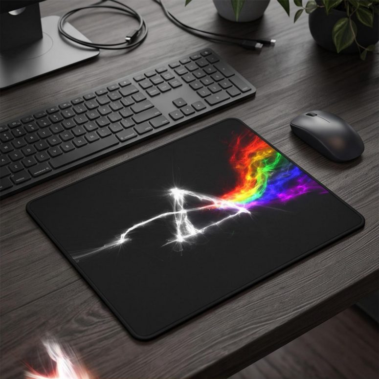 Pink Floyd Mousepad - The Dark Side Of The Moon Electric Smoke Pink Floyd Mousepad - The Dark Side Of The Moon Electric Smoke