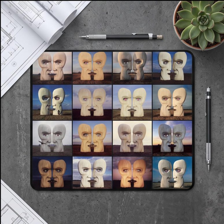 Pink Floyd Mousepad - The Division Bell Collage Pink Floyd Mousepad - The Division Bell Collage