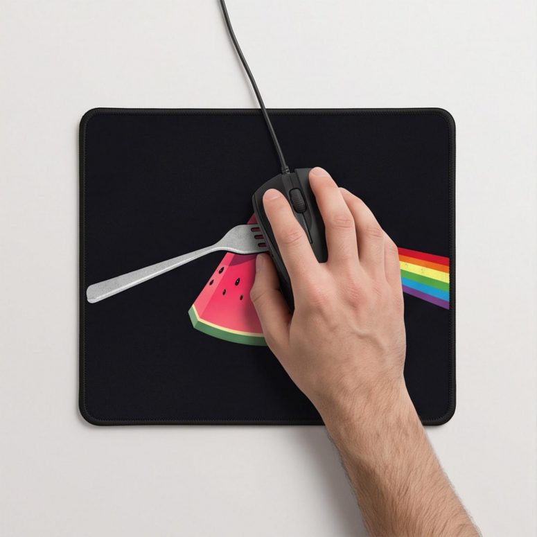Pink Floyd Mousepad - The Fork Side of the Watermelon Pink Floyd Mousepad - The Fork Side of the Watermelon