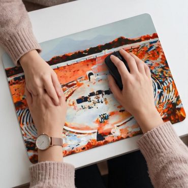 Pink Floyd Mousepad - This is where the magic happens Pink Floyd in Pompeii Painting