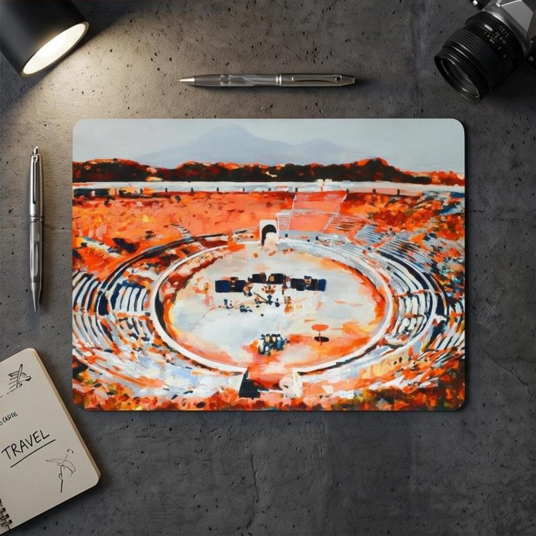 Pink Floyd Mousepad - This is where the magic happens Pink Floyd in Pompeii Painting