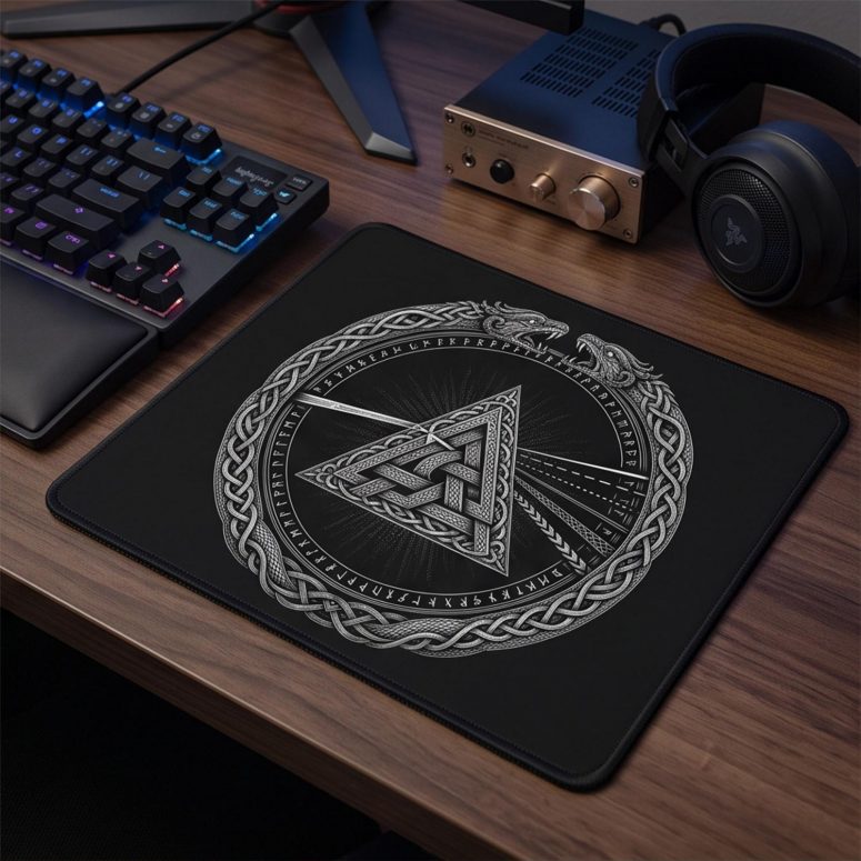 Pink Floyd Mousepad - Viking Valknut Dark Side Of The Moon Pink Floyd Mousepad - Viking Valknut Dark Side Of The Moon