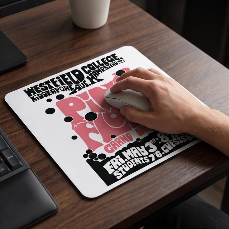 Pink Floyd Mousepad - Westfield College Hampstead Concert 1968