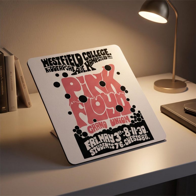 Pink Floyd Mousepad - Westfield College Hampstead Concert 1968