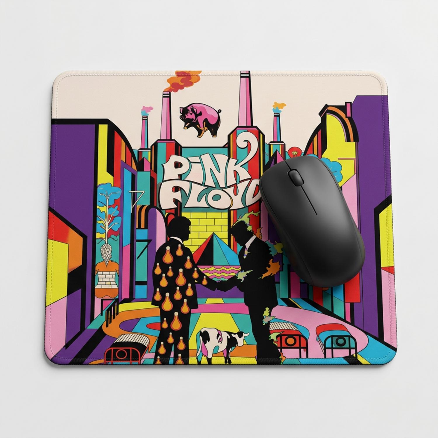Pink Floyd Mousepad - Wish You Were Here Animals Atom Mother Psychedelic Art Pink Floyd Mousepad - Wish You Were Here Animals Atom Mother Psychedelic Art