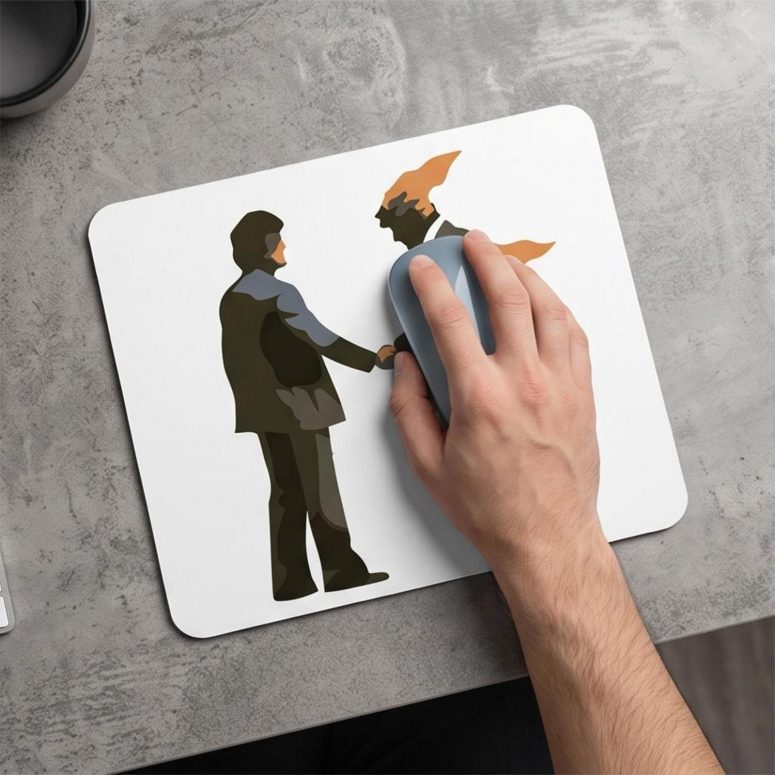 Pink Floyd Mousepad - Wish You Were Here Burning Man Pink Floyd Mousepad - Wish You Were Here Burning Man