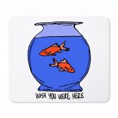Pink Floyd Mousepad - Wish You Were Here lost souls in Fish Bowl Doodle Art