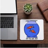 Pink Floyd Mousepad - Wish You Were Here lost souls in Fish Bowl Doodle Art