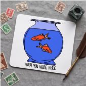 Pink Floyd Mousepad - Wish You Were Here lost souls in Fish Bowl Doodle Art