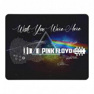 Pink Floyd Mousepad - Wish You Were Here With Guitar Typography And Signatures Pink Floyd Mousepad - Wish You Were Here With Guitar Typography And Signatures