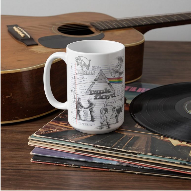 Pink Floyd Mug - Album Collage Sketch