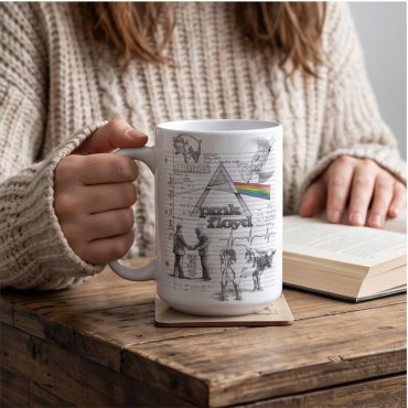 Pink Floyd Mug - Album Collage Sketch